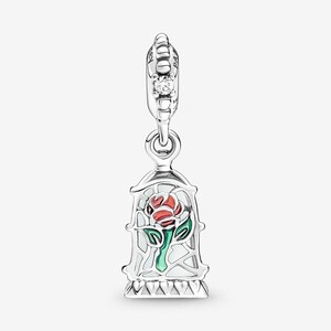 Beauty and the Beast Enchanted Rose Dangle Pandora Charm