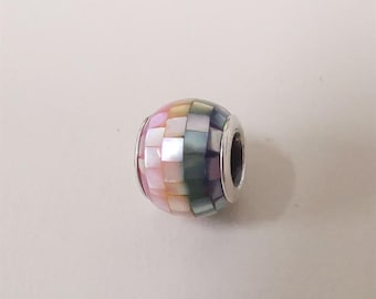 Exquiste Pandora 925 Multi Rainbow Color Mosaic Charm