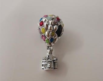 Pandora Disney Pixar up House & Balloons Enamel Charm Pandora