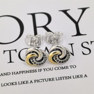 Pandora Sterling Silver Gold Earrings