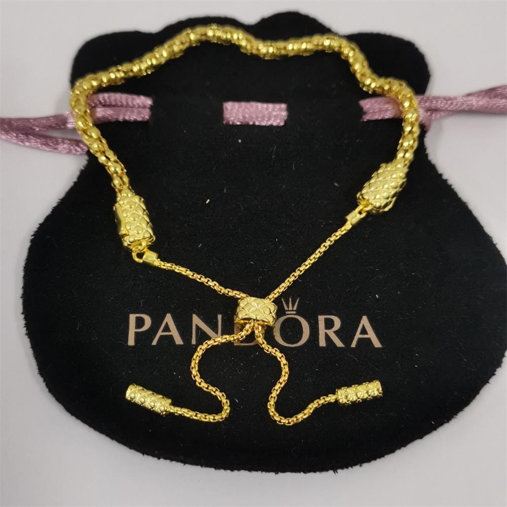 Pandora Studded Chain Slider Bracelet - Etsy Canada