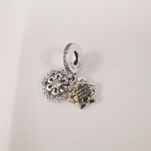 PANDORA Sparkling Snowflake Double Dangle Charm