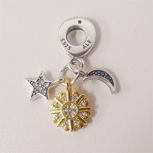 Pandora Two-tone Celestial Triple Dangle Charm