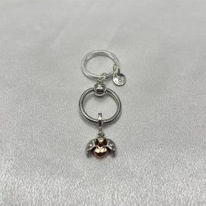 Pandora ALE S925 Club 2022 Ladybird & Heart Dangle Charm Key Ring Set