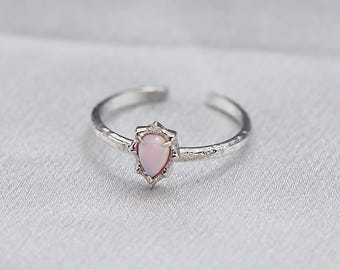 Opal s925 sterling silver ring open ring