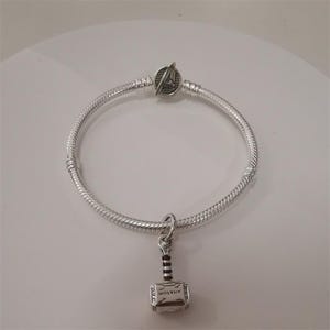 PANDORA S925 ALE silver Dangle Thor Charm and Avengers Bracelet Gift Set