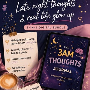 Glow Up Journal Bundle | 3AM Posted (Gedanken, zur Selbstreflexion) (Digitaler Download)