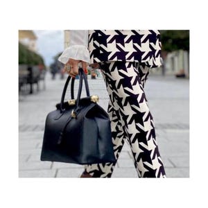Large Italian Leather Handbag: Handmade Elegant Shoulder Bag