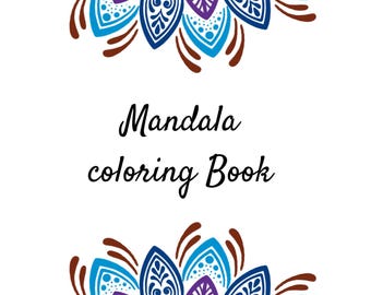 Mandala Coloring Book | 30 Unique Zentangle Mandala Designs | Stress Relief & Relaxation Printable PDF