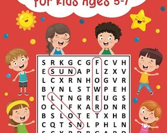 Puzzle imprimable de recherche de mots : activité pour les enfants et l'anniversaire (téléchargement PDF au format A4/US Letter)