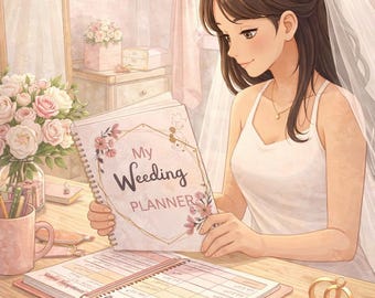 Wedding Planner Printable | Budget, Guest List, Vendors Organizer (PDF)