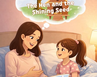 Printable Kids Story PDF | The Hen and the Shining Seed | Bedtime Story with Coloring Pages.
