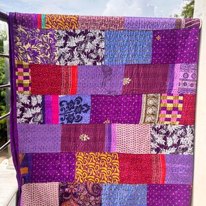 Indian bedcover, bohemian, baby quilts, floral quilts, boho decor, vintage blanket, recycled blanket, double bedcover, hand embroidered, handmade patchwork, old sari patch, unique throw, queen size bed cover, rare quilt, multi  color, kantha blankets, vintage kantha, handmade quilts, cotton kantha quilts, reversible kantha, dignify kantha, paisley print, small kantha, small quilt, floral printed, printed quilts, boho kantha throw, hand block kantha, indigo kantha quilts, organic kantha