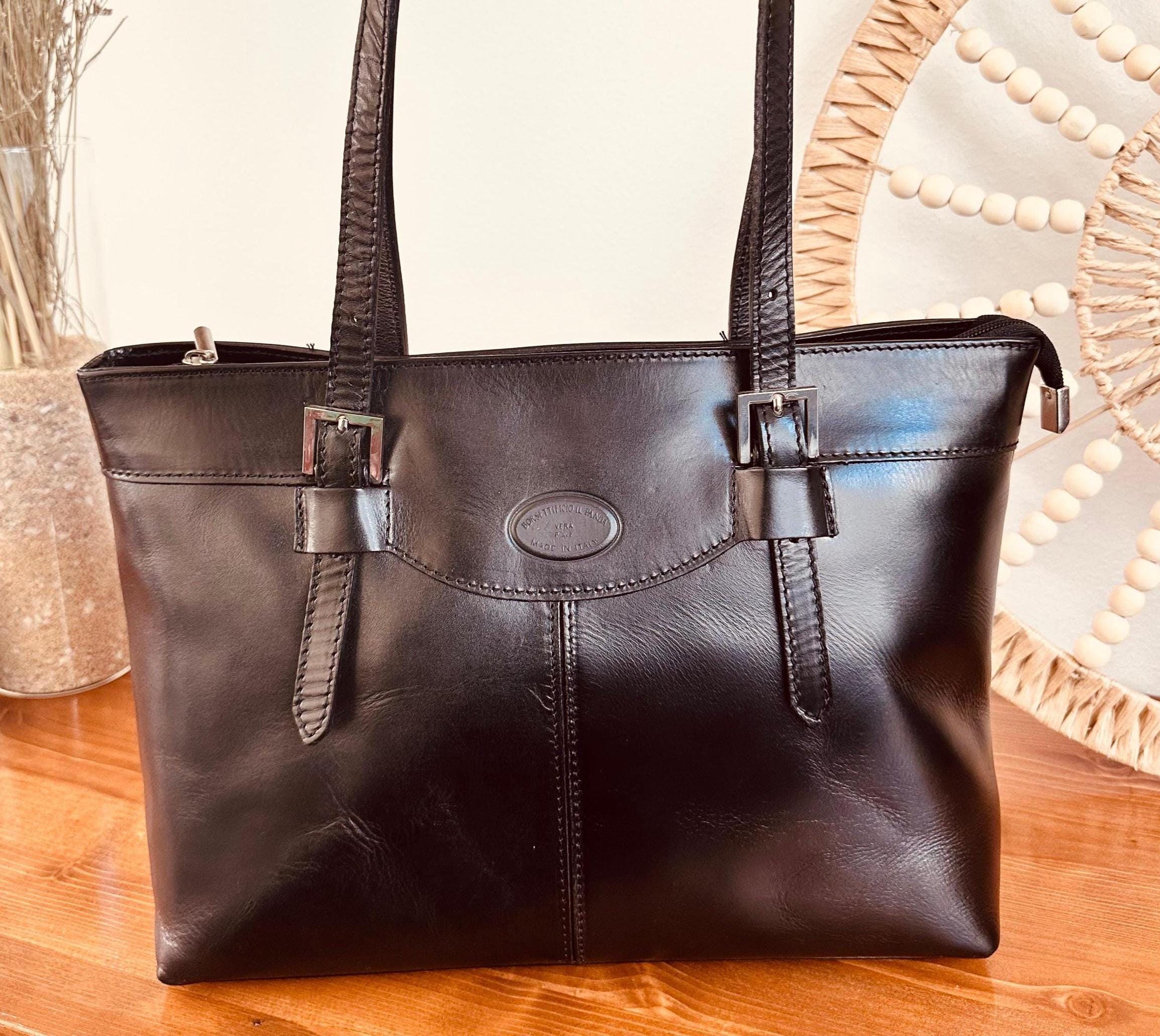 Leder Handtasche Italienische Handtaschen Vera Pelle Vera Pelle Italy