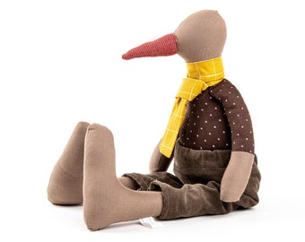 Handgemachte Deko Puppe, Plüschtier Puppe, Vogelpuppe, Stoffpuppe, Weicher Vogel, Umweltfreundliche Geschenke, Handgemachte Tierpuppe, Babyzimmerdekor, Feines Spielzeug