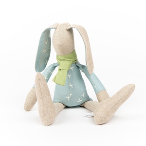 Handmade easter bunny doll, Soft doll, Rabbit toy, Gender neutral gift, Plush ecofriendly toy, Baby doll, Gift for kids