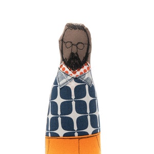 ひげを生やした男性の布製人形：唯一無二の肖像画アート人形 - Etsy 日本
