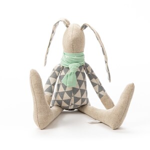 Easter bunny, Baby gift, Stuffed animal, Handmade linen doll