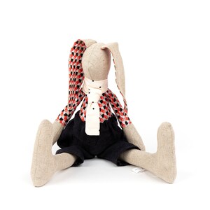Rabbit doll, Plush toy , Handmade bunny, Fabric doll, Handmade animal, Gift for kids
