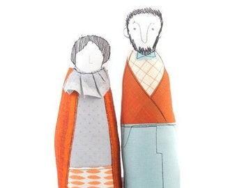 Family portrait, Couple gift, Handmade cloth dolls, Family dolls, Look a Like dolls, Parents gifts