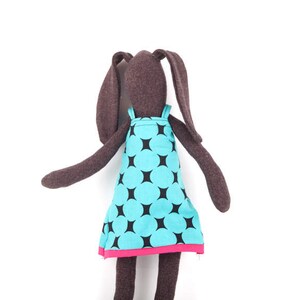 Muñeco de conejo, Muñeca negra, Muñeco de juguete, Animal de peluche, Conejito hecho a mano, Muñeca de tela, Regalo de cumpleaños para niña, Muñeca de tela, Relleno de media, Conejito suave