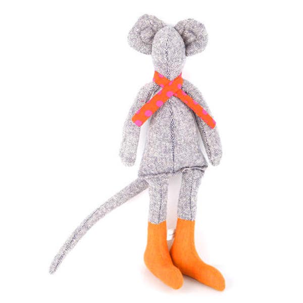 Mouse doll , Stuffed animal , soft doll , Mouse plush , Handmade Fabric Doll , children room decor , nursery decor , mice toy , First doll