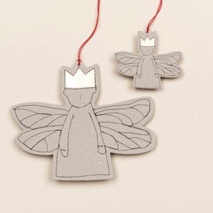 christmas gift tags, Tree ornament, Paper angel, Christmas decor, Angelic décor, Rusty xmas, Eco christmas, Paper doll, Set of 5, Decor doll Grey