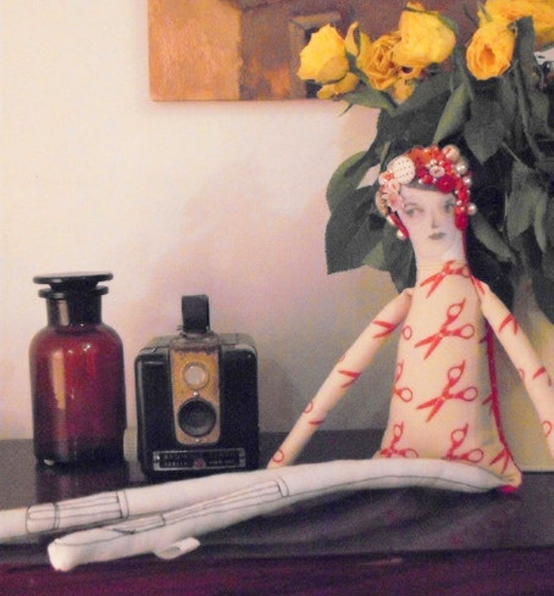 Decoración del hogar, muñeca hecha a mano, muñeca de arte Ooak, muñecas interiores, regalo para ella imagen 8