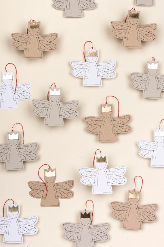 FREE! - Decoración navideña de ángeles con platos de papel- Guía de trabajo