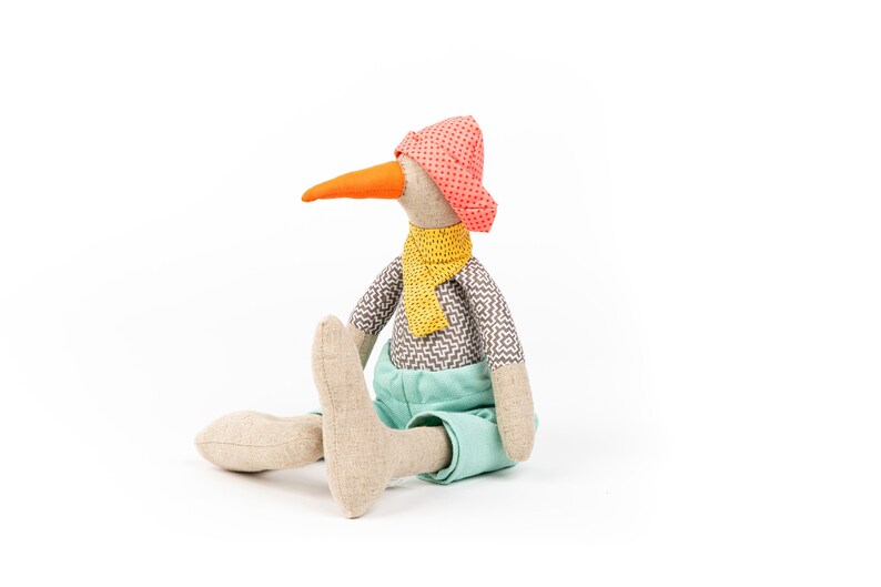 Gender neutral kids gift, Baby nursery decor, Bird stuffed animal, Handmade ecofriendly toy image 4