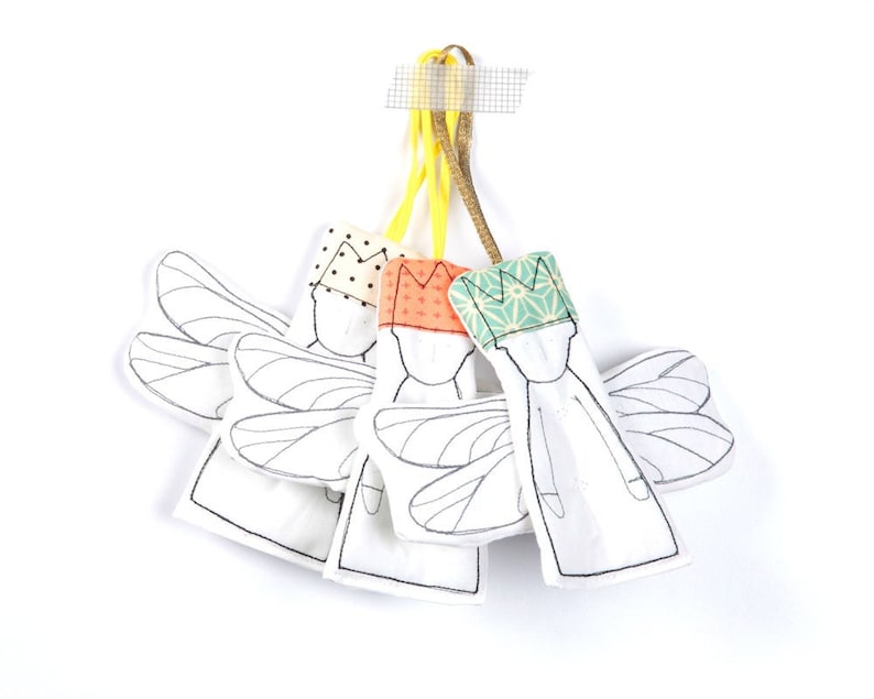 Christmas Angel, Christmas ornaments, Handmade set of 3, Christmas Gift Tags, Handmade ornament image 1