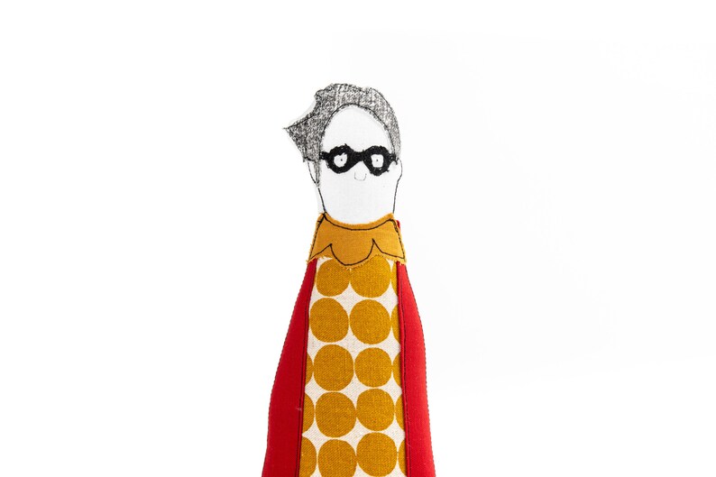 Cloth Doll Modern Doll Decorative Doll Gray Hair Doll Etsy