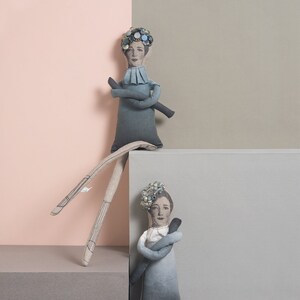 Decoración del hogar, muñeca hecha a mano, muñeca de arte Ooak, muñecas interiores, regalo para ella imagen 6