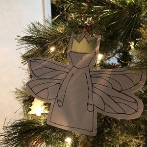 christmas gift tags, Tree ornament, Paper angel, Christmas decor, Angelic décor, Rusty xmas, Eco christmas, Paper doll, Set of 5, Decor doll image 9