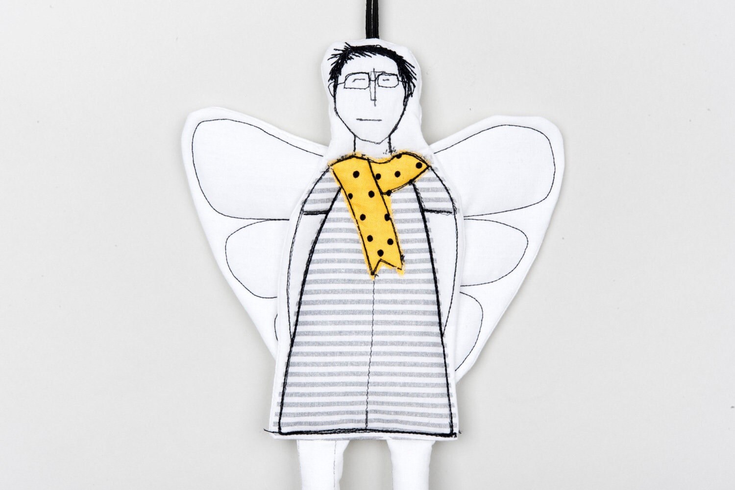 Angel doll, Unique doll, Christmas ornaments, Coworker gift , Housewarming gift, Non binary gift, Hipster doll, Gender free gift