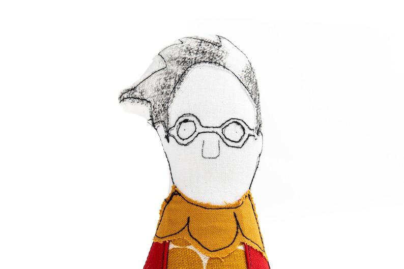 Cloth Doll Modern Doll Decorative Doll Gray Hair Doll Etsy