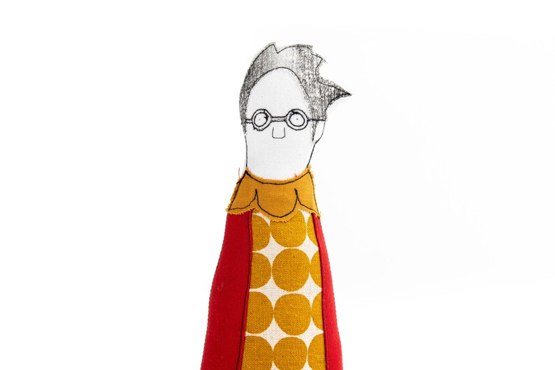 Cloth Doll Modern Doll Decorative Doll Gray Hair Doll Etsy