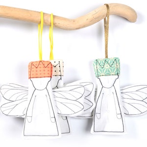 Christmas Angel, Christmas ornaments, Handmade set of 3, Christmas Gift Tags, Handmade ornament image 3