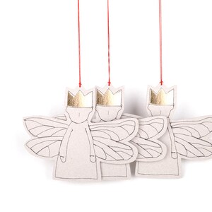 Tree ornament, Modern Christmas, Paper angel, 10 Gift tags, Christmas decoration, Stocking stuffer,Eco christmas, Angelic décor, Rusty décor Gray