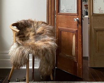 Large Icelandic Sheepskin Throw | RUSTY GREY - Cozy Luxury, Scandinavian Hygge Home Decor Aesthetic A Great House Warming Gift Free Shipping