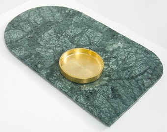 Marble Serving Tray | EMPRESS GREEN Great as a Catch All EDC, Office, Bathroom, Coffee Table, Entryway Organizer, Great House Warming Gift