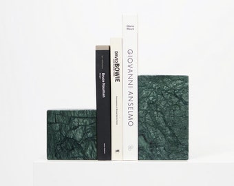 Marble Asymmetric Bookends | EMPRESS GREEN