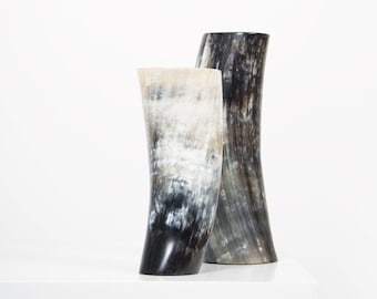 Ankole & Gyr Horn Vase | DARK