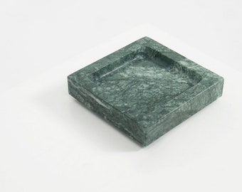 Small Marble Tray | EMPRESS GREEN Minimal Tray of a Contemporary Design a Great Catch All Dish, Key Holder, or Scandinavian Design Accent