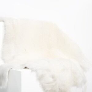 RARE ALBINO White Scandinavian Reindeer Hide Premium Quality image 2