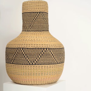 Ghana Bolga 'Linka' Basket NATURAL BLACK Free Shipping image 2