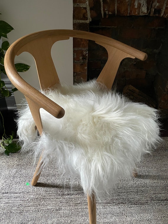 Sheepskin Seat Pad - Round, White – Hygge Life