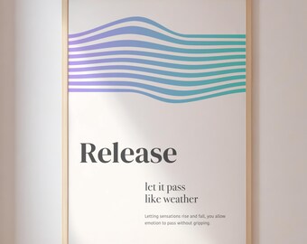 Mental Health Printable, Mindfulness Therapy Poster, Mental Health Poster, Calming Corner, Therapy Office Decor, Let It Pass Like Weather