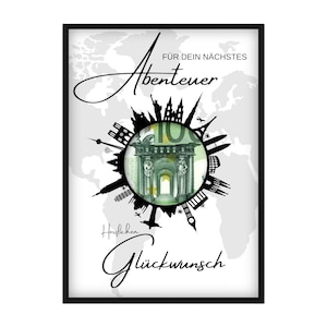 Travel cash gift | Birthday gift for travel | &quot;For your next adventure&quot; | Congratulations gift idea for globetrotters