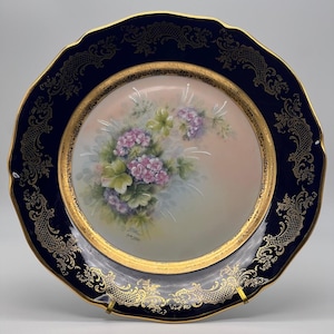 Vintage Limoges France Hand‑Painted Cabinet Plate – Atelier d’Art Rehaussé Main